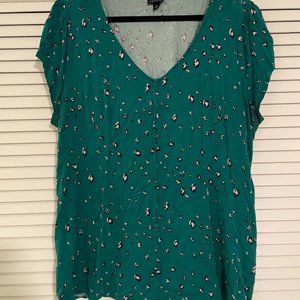 Torrid Green Cheetah Corset Top